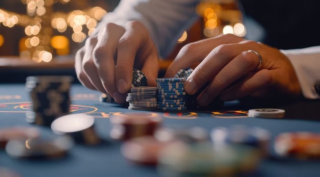 Popular games live dealer studio with HD camera setup and gaming tables